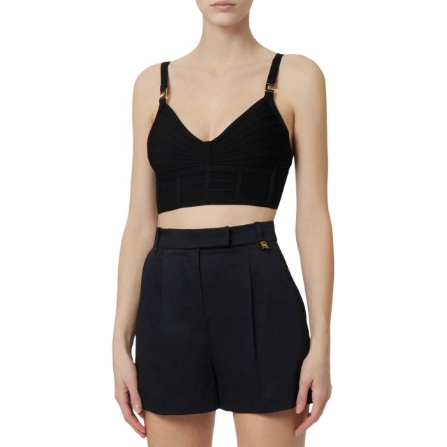 Elisabetta Franchi Top in 3D knit fabric TK82D62E2