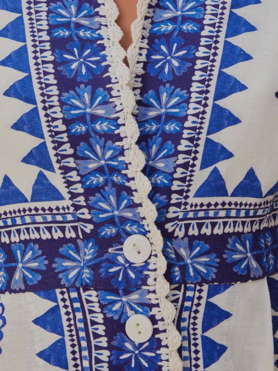 Farm Rio Γυναικείο Φόρεμα Main Flora Tapestry Off-White Maxi Dress 317919