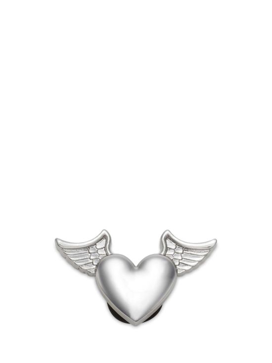 Crocs Silver Metal Heart and Wings 10011081