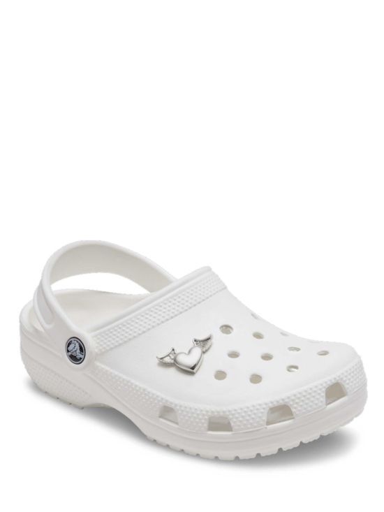 Crocs Silver Metal Heart and Wings 10011081