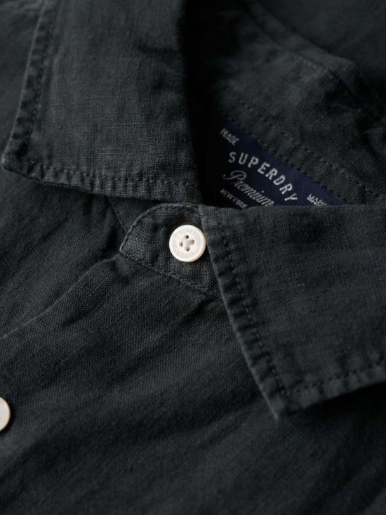Superdry Ανδρικό Πουκάμισο D3 Stud Studios Casual Linen S/S Shirt M4010608A