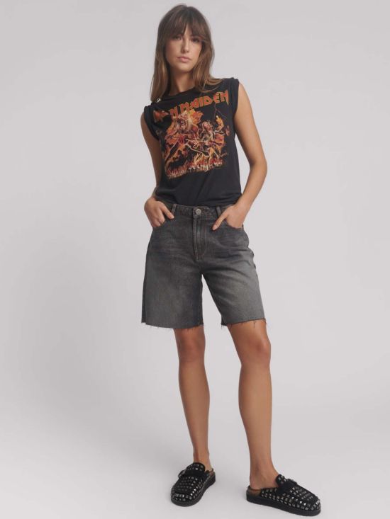 One Teaspoon Γυναικείο Σορτς Jacksons Mid Waist Wide Leg Denim Shorts 26872