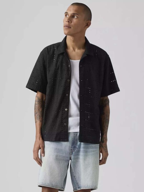 Levi's Aνδρικό Πουκάμισο Sunset No Pkt Camp - Standard Blacks 005H5-0002