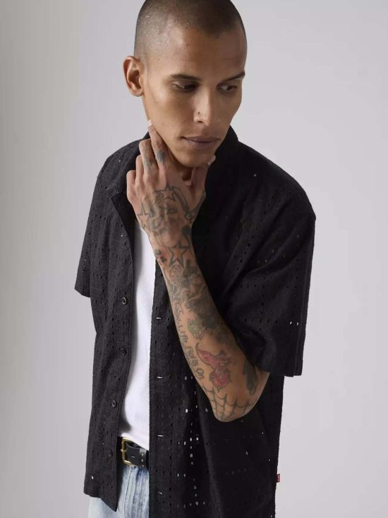 Levi's Aνδρικό Πουκάμισο Sunset No Pkt Camp - Standard Blacks 005H5-0002