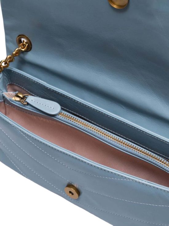Twinset Γυναικεία Τσάντα Madison Leather Shoulder Bag 251TB7451