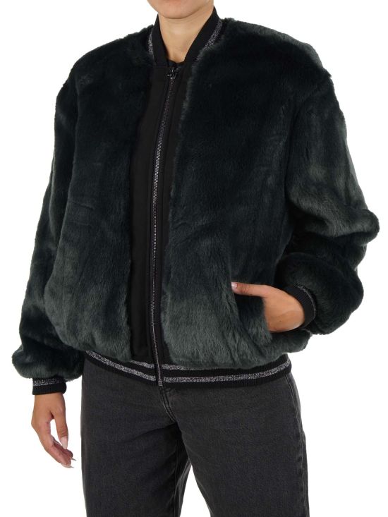 Karl Lagerfeld Γυναικείο Μπουφάν Faux Fur Bomber Jacket 216W1503