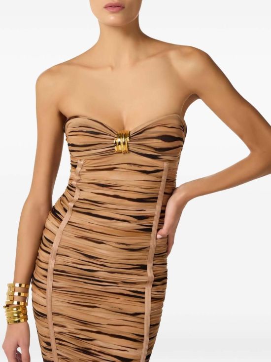 Elisabetta Franchi Γυναικείο Φόρεμα Jersey Dress With Tiger Print AB94562E2 - 759438