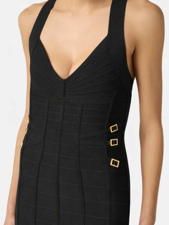Elisabetta Franchi Knit 3D Pencil Dress AM24D62E2 - 754414