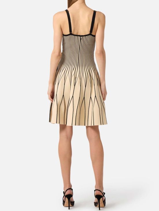Elisabetta Franchi Γυναικείο Φόρεμα Dress In Two-Colour Knit Fabric AM27S62E2