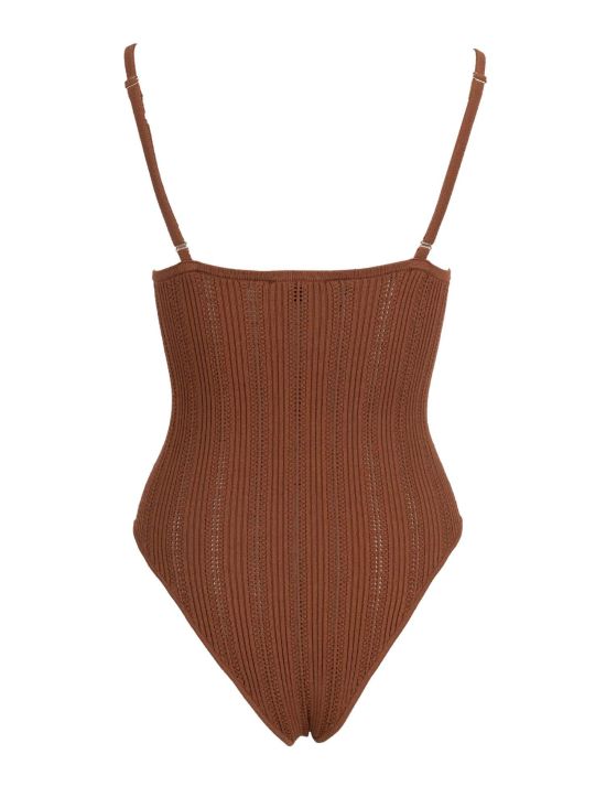 Elisabetta Franchi Γυναικείο Κορμάκι Knit Openwork Bodysuit BK85B62E2 - 754428