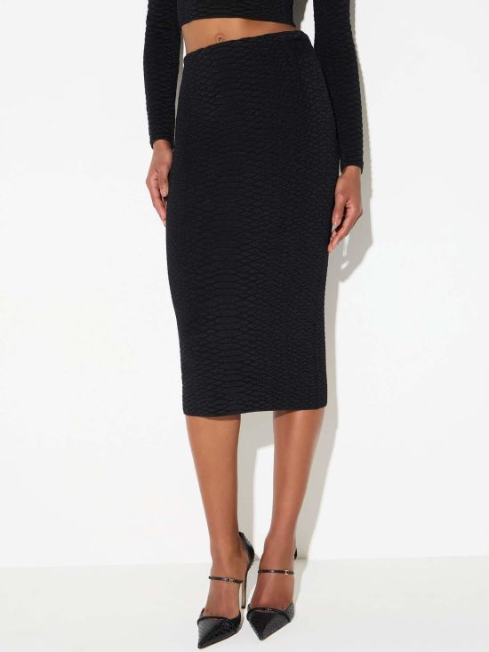 Elisabetta Franchi  Γυναικεία Φούστα Snake-Pattern Knit Skirt GK10S67E2