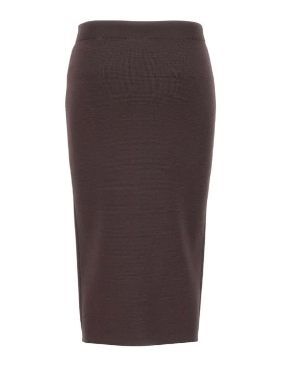 Elisabetta Franchi Γυναικεία Φούστα Knit Skirt With Zip GK28B66E2 - 777722