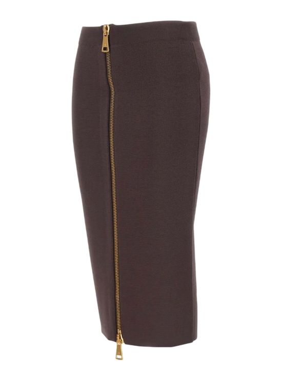 Elisabetta Franchi Γυναικεία Φούστα Knit Skirt With Zip GK28B66E2 - 777722