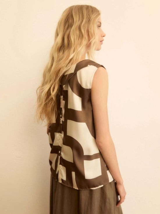 Emme Marella Γυναικεία Μπλούζα Sleeveless Twill Top Emmgommoso 2615161142 - 757742