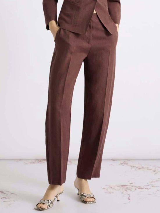 Marella Γυναικείο Παντελόνι Linen Canvas Chino Trousers Mllfragola 2613131052 - 757717