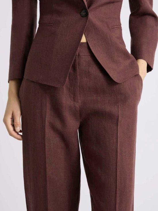 Marella Γυναικείο Παντελόνι Linen Canvas Chino Trousers Mllfragola 2613131052 - 757717