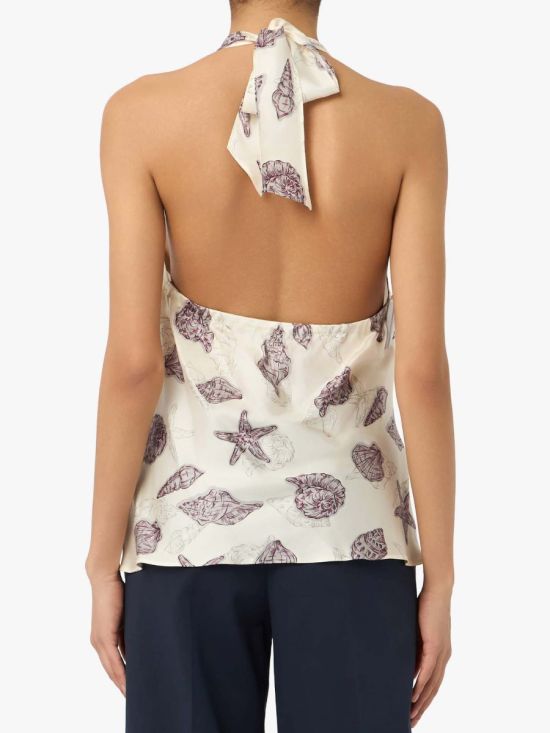 Marella Γυναικεία Μπλούζα Silk Halterneck Top Mllonagro 2613161132 - 757719