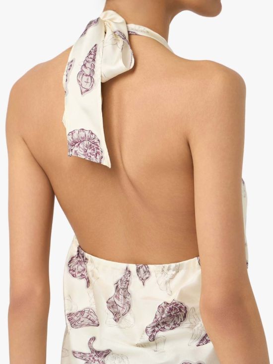 Marella Γυναικεία Μπλούζα Silk Halterneck Top Mllonagro 2613161132 - 757719