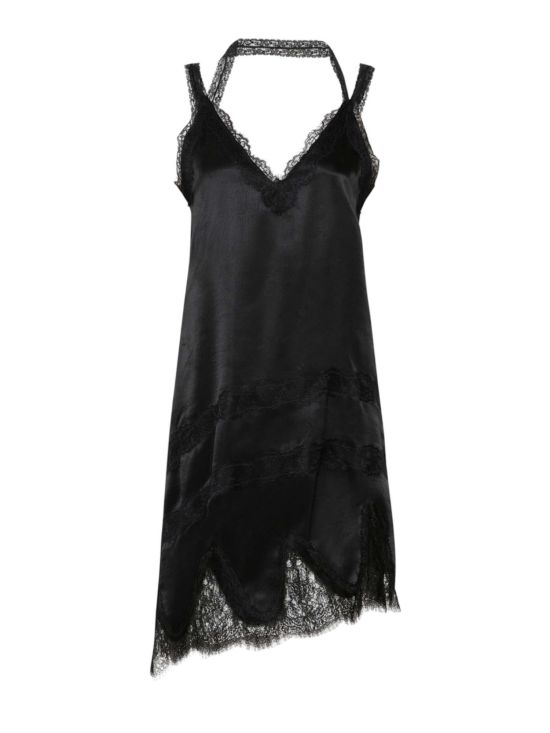 Marella Γυναικείο Φόρεμα Lace-Trimmed Satin Dress Mllscoglio - 778300