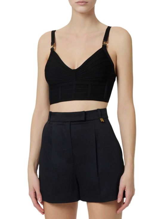 Elisabetta Franchi Top in 3D knit fabric TK82D62E2