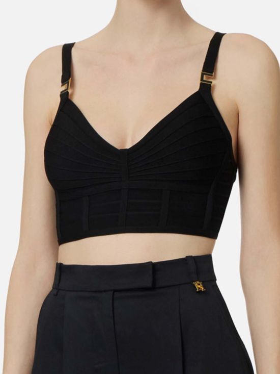 Elisabetta Franchi Top in 3D knit fabric TK82D62E2